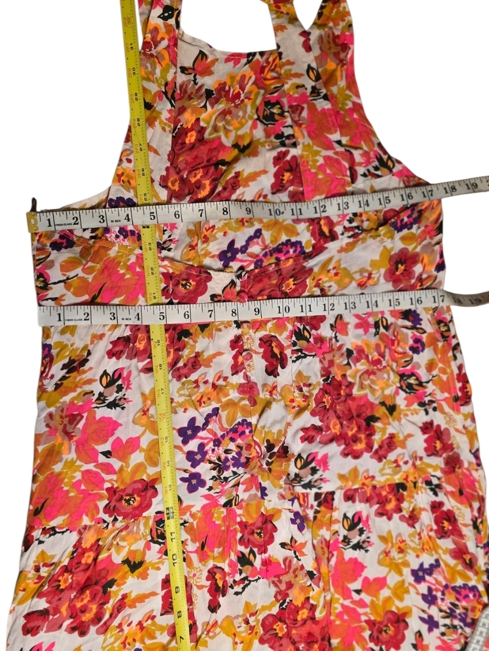 Natural Life Floral Boho Tiered Mini Dress - Size Large - Picture 10 of 16